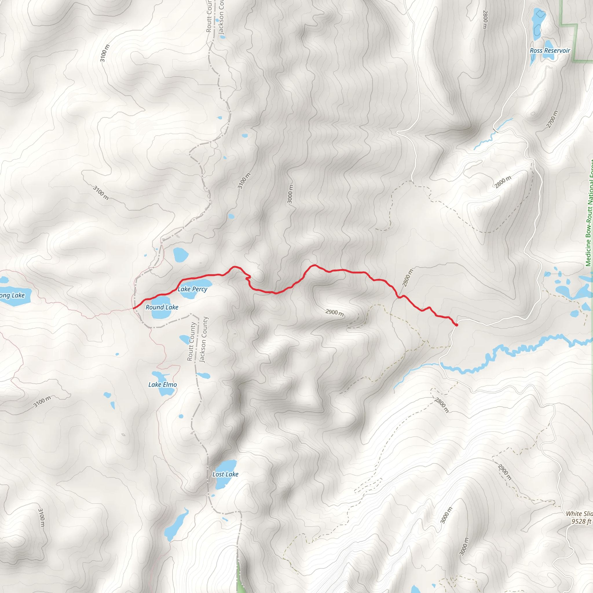Percy Lake Trail mobile static map