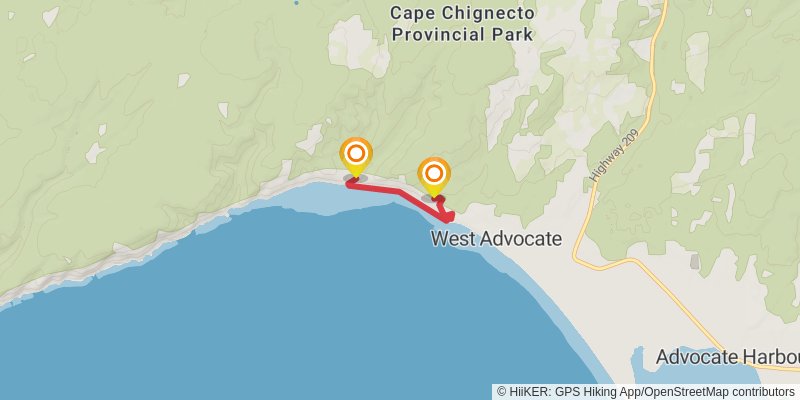 Cape Chignecto Coastal Loop alt 1 Map
