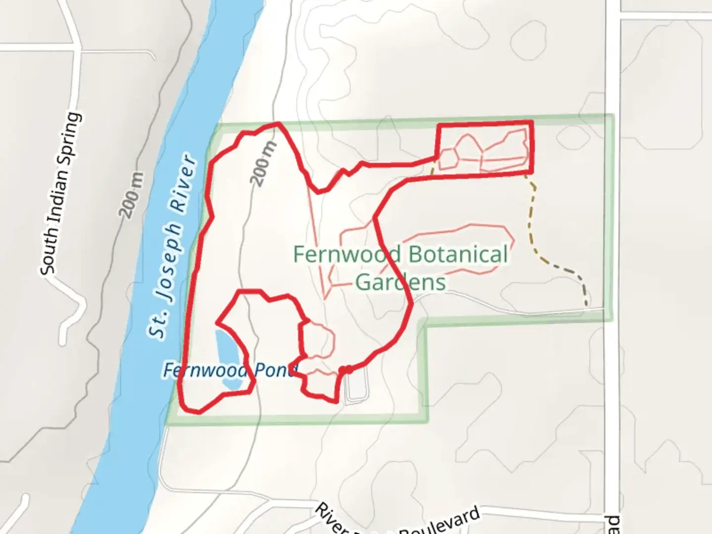 An image depicting the trail St Joseph River Loop Trail and its surrounding area.