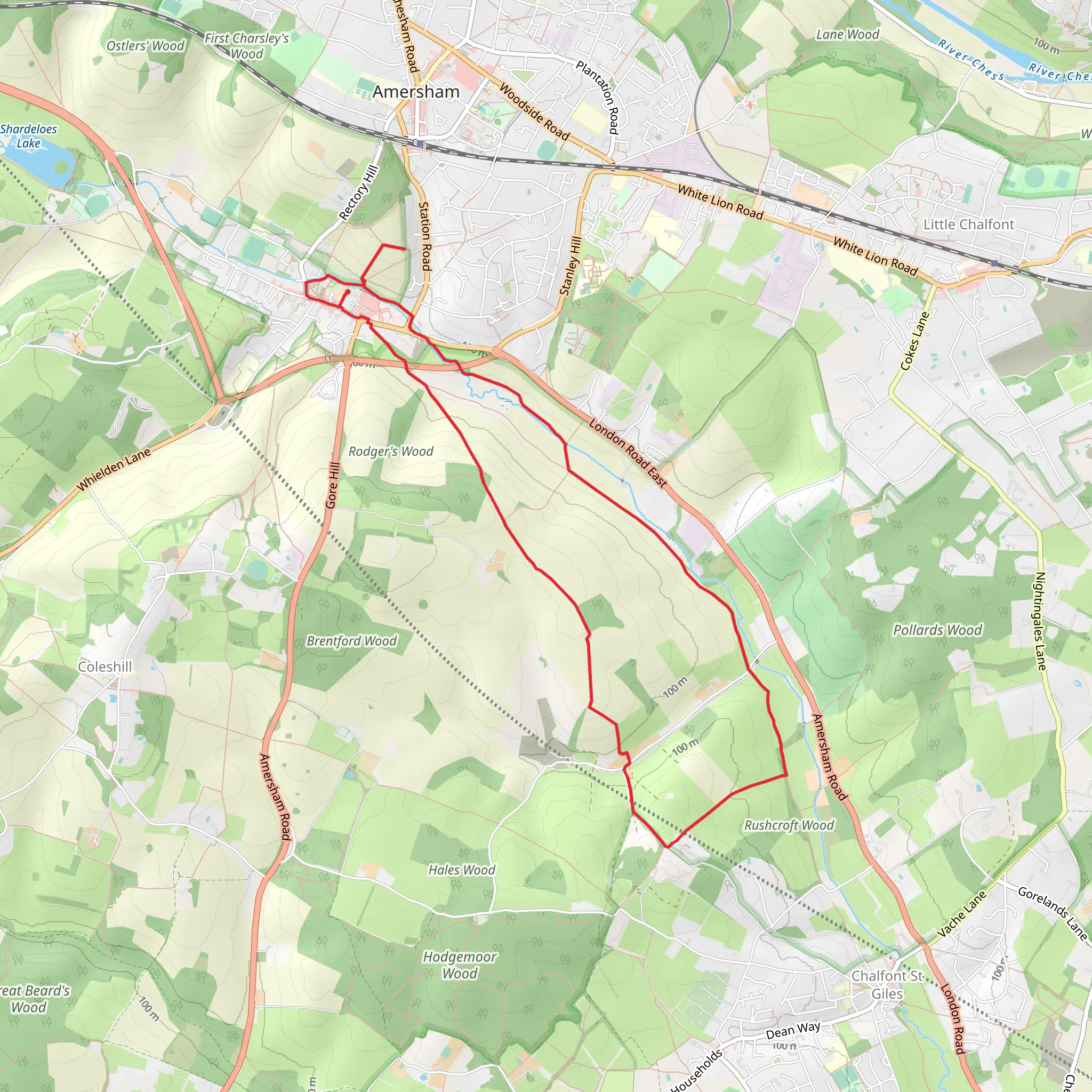 Chiltern Heritage Trail and Day's Wood mobile static map