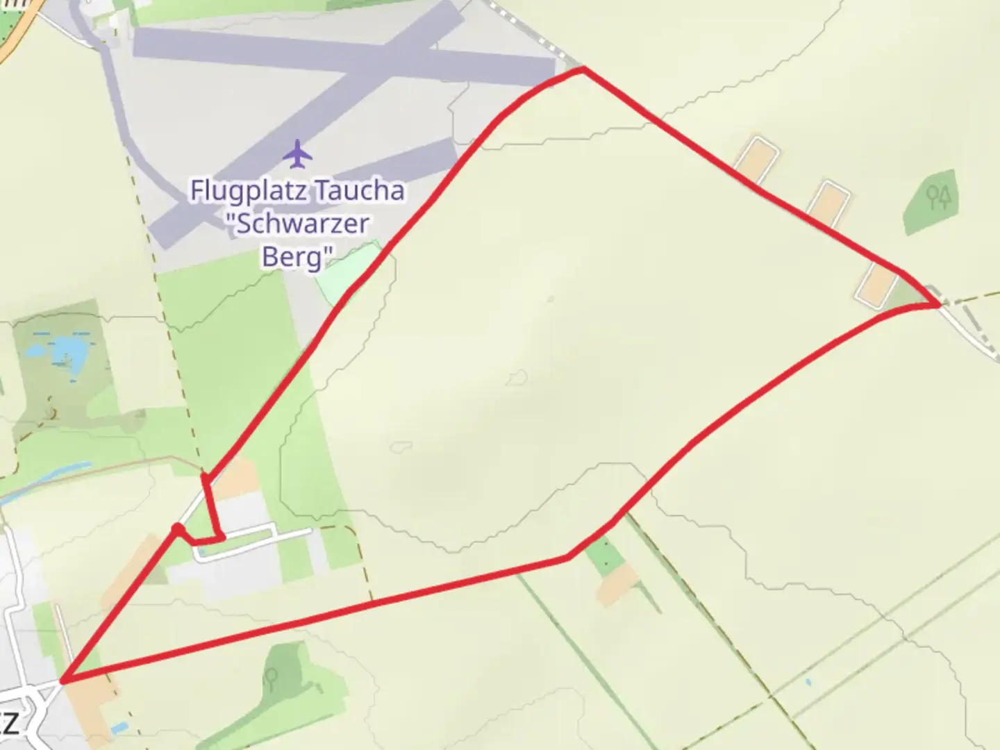 An image depicting the trail Püchauer Straße and Weltewitzer Straße Loop and its surrounding area.