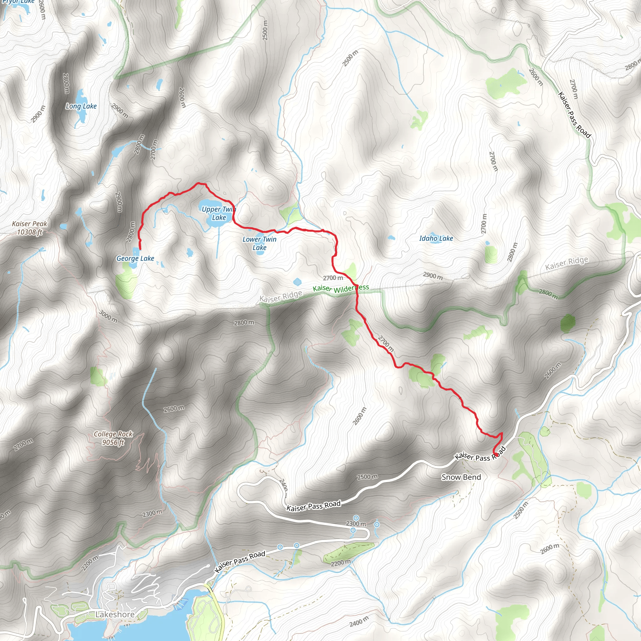 George Lake Trail mobile static map