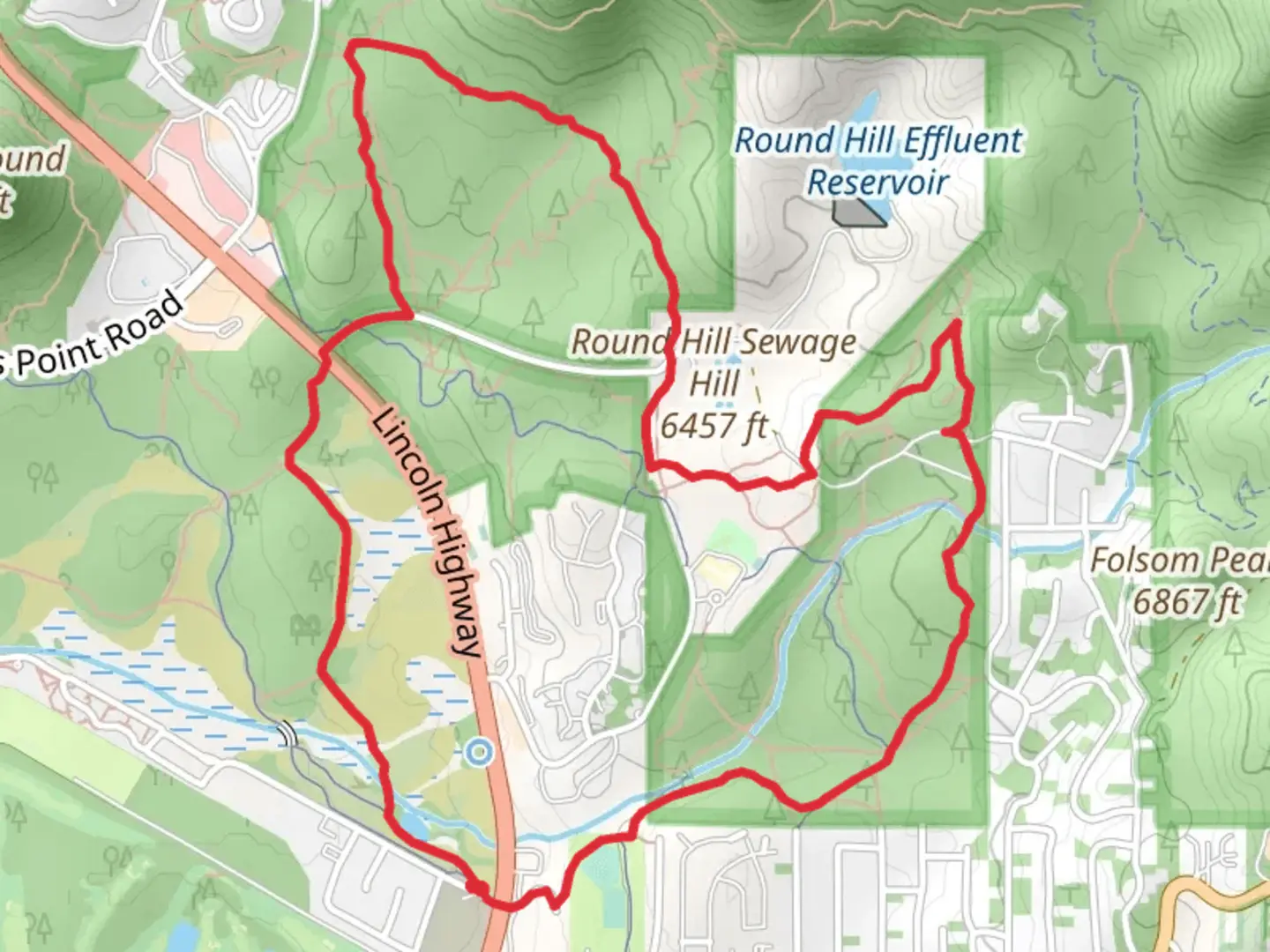 An image depicting the trail Tahoe Village Loop - North and its surrounding area.