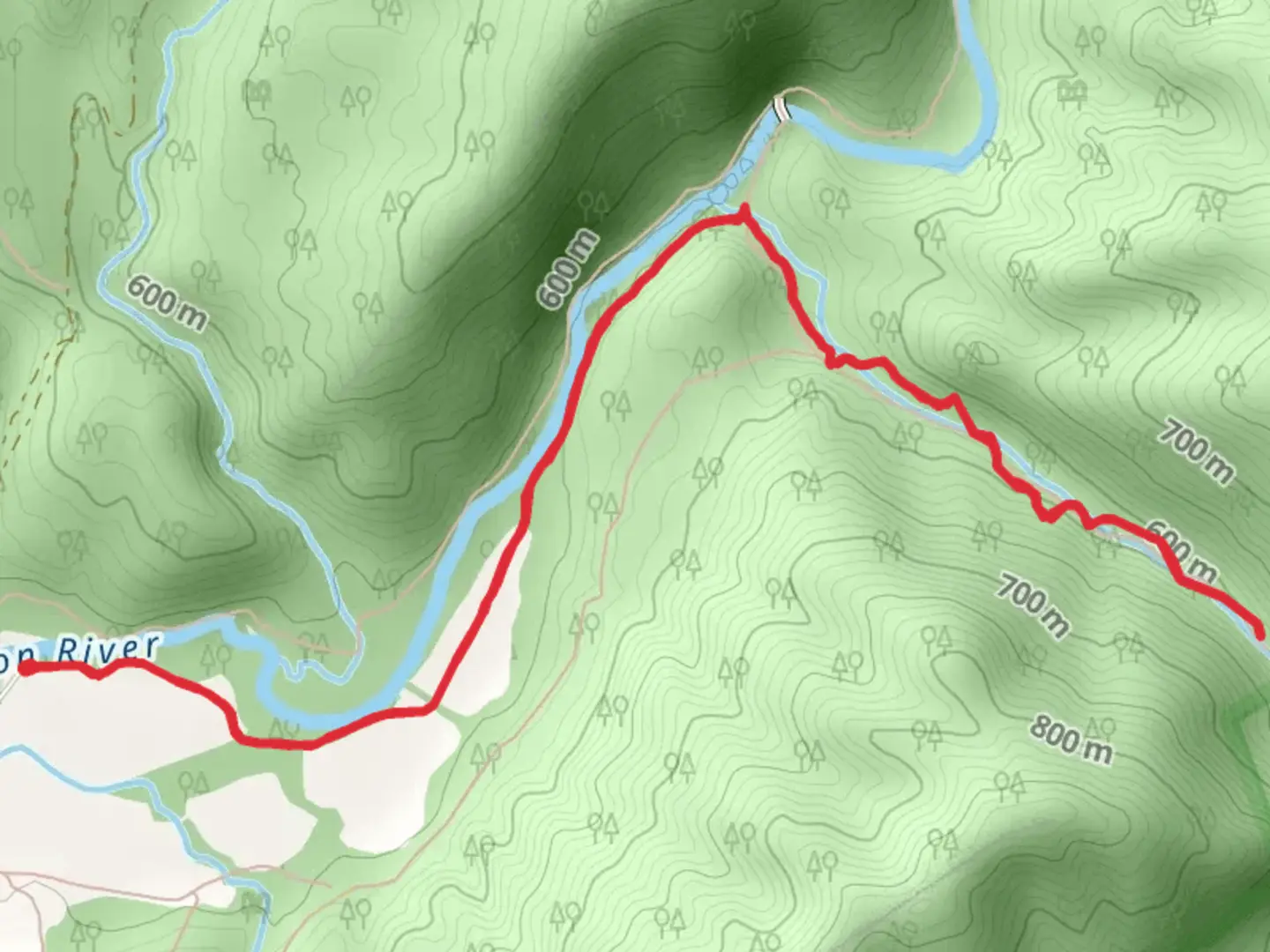 An image depicting the trail Muddy Trail via Hidden Valley Trail and its surrounding area.