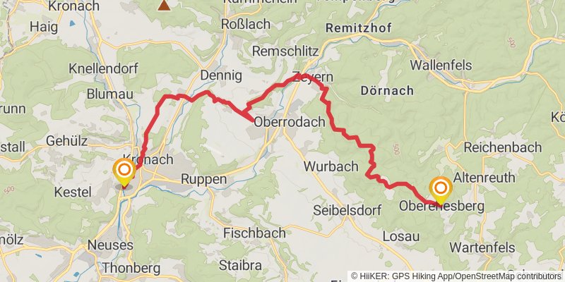 Frankenweg stage 4 Map