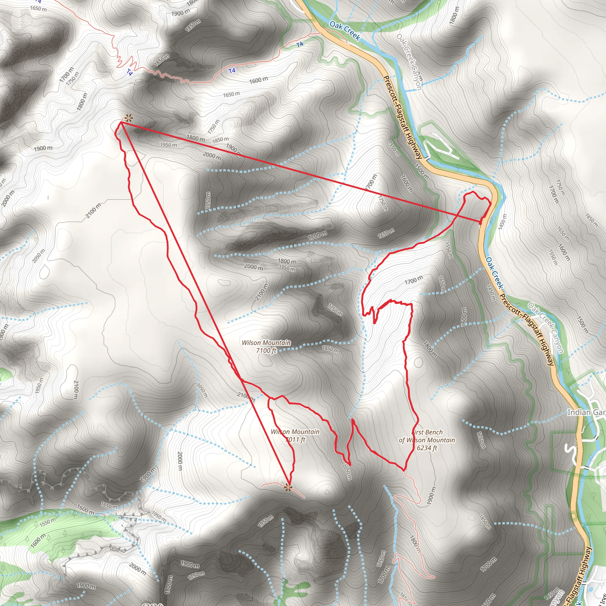 First Bench of Wilson Mountain mobile static map