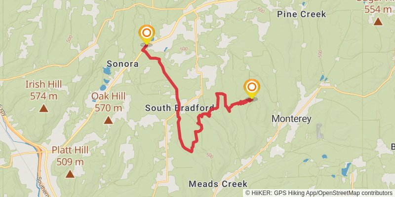 Finger Lakes Trail stage 21 Map