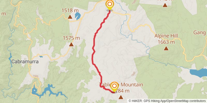 Australian Alps Walking Track stage 36 Map