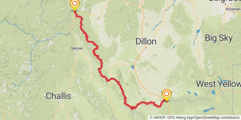 Continental Divide Trail stage 28 Map