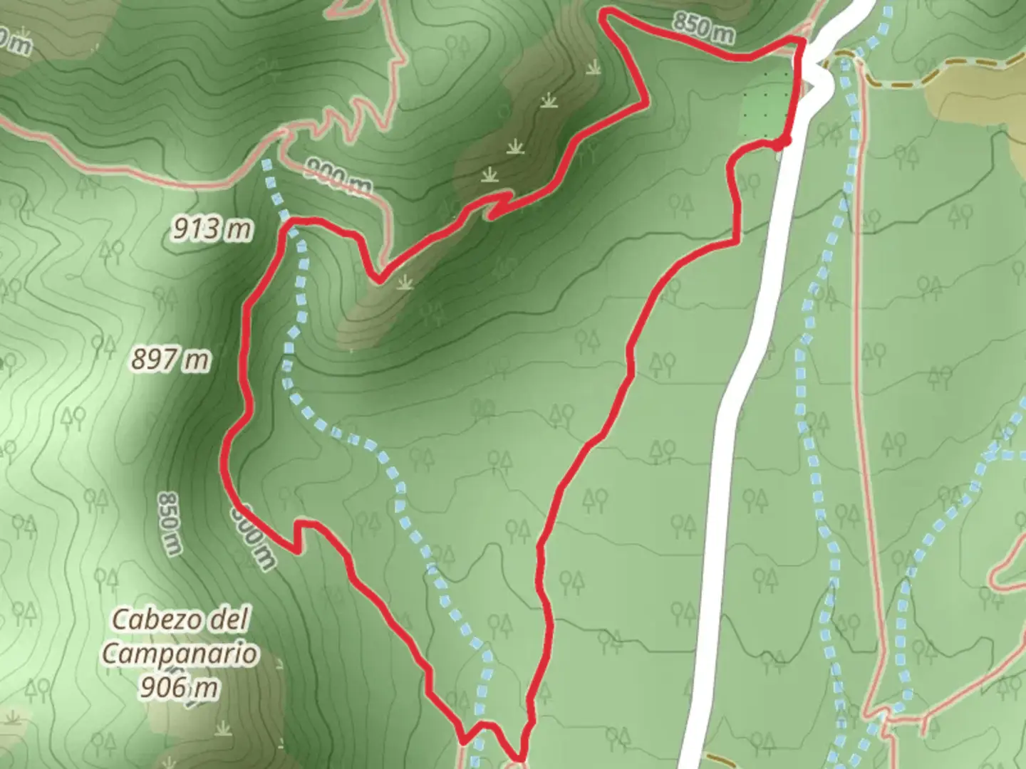 An image depicting the trail Path of the Farmhouses - Sierra Espuña - SL MU 2 and its surrounding area.