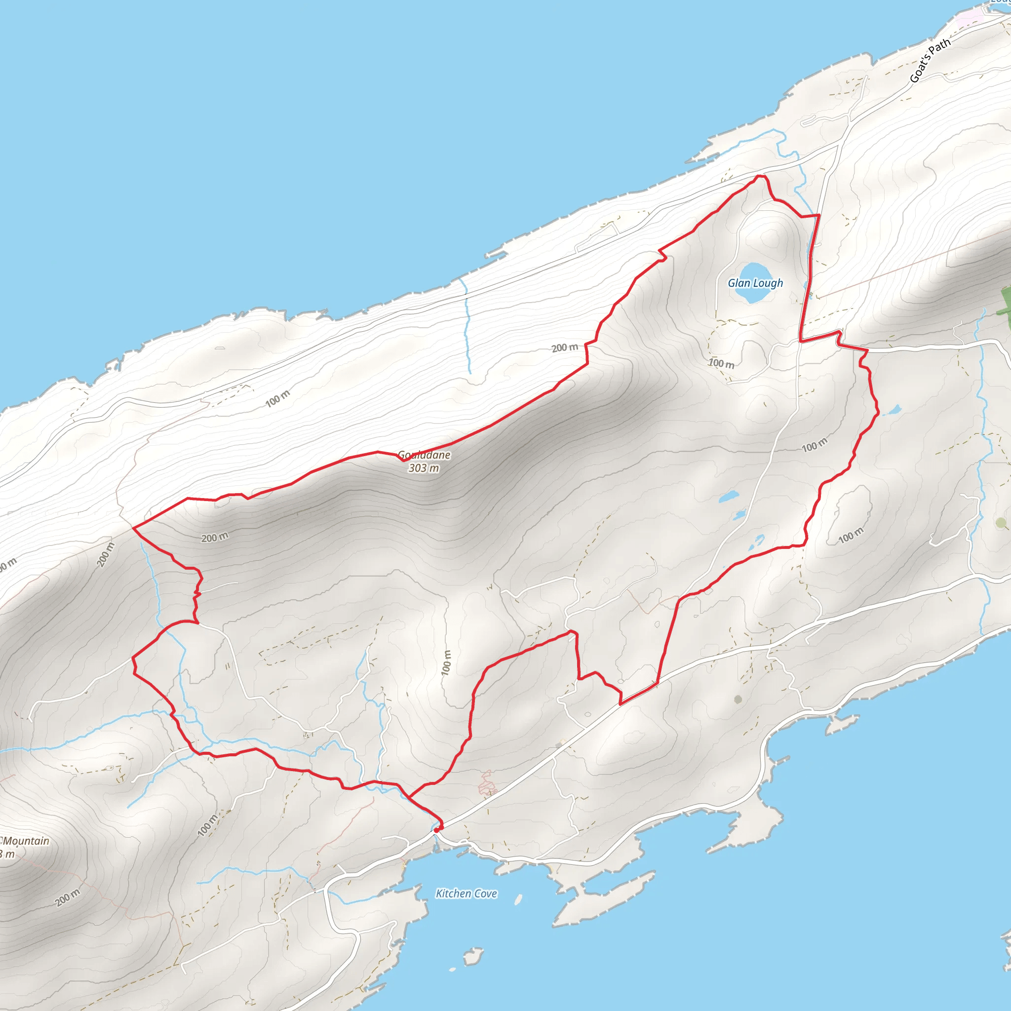 Glanlough Loop - Sheep's Head mobile static map