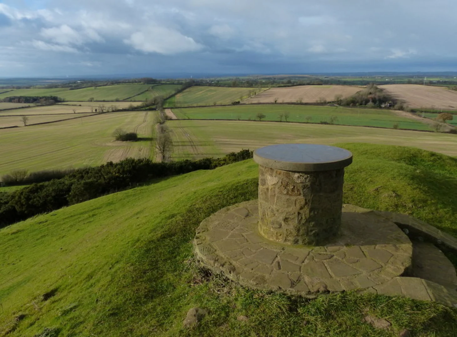 An image depicting the trail Burrough Hill Iron Age Hillfort and its surrounding area.