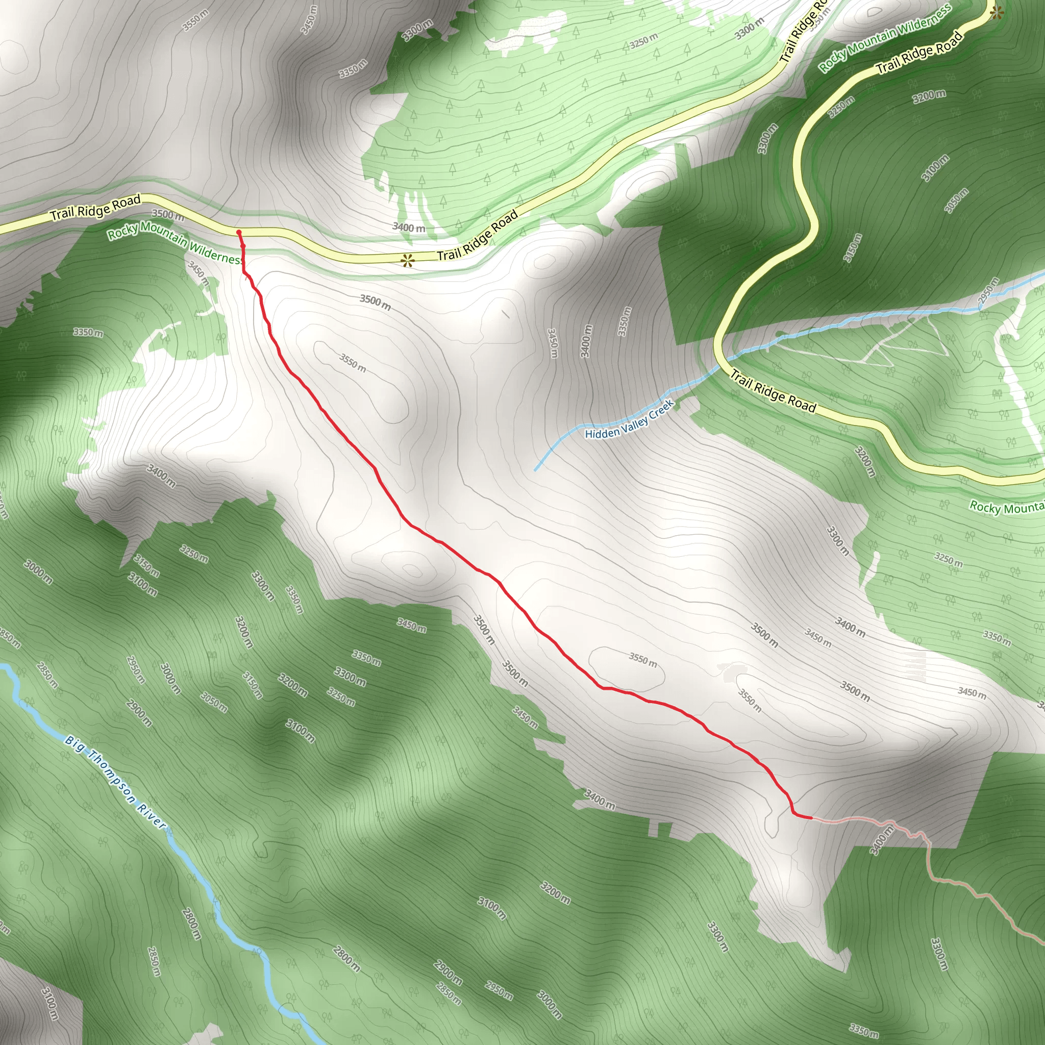 Timberline Pass mobile static map