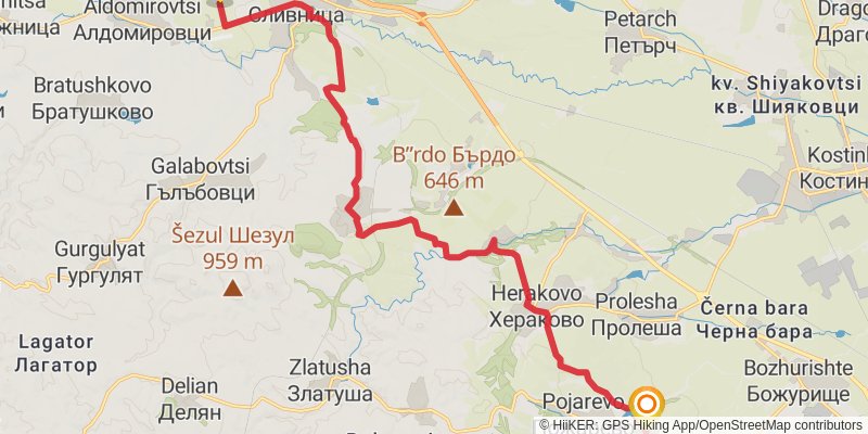 Sultans Trail stage 74 Map