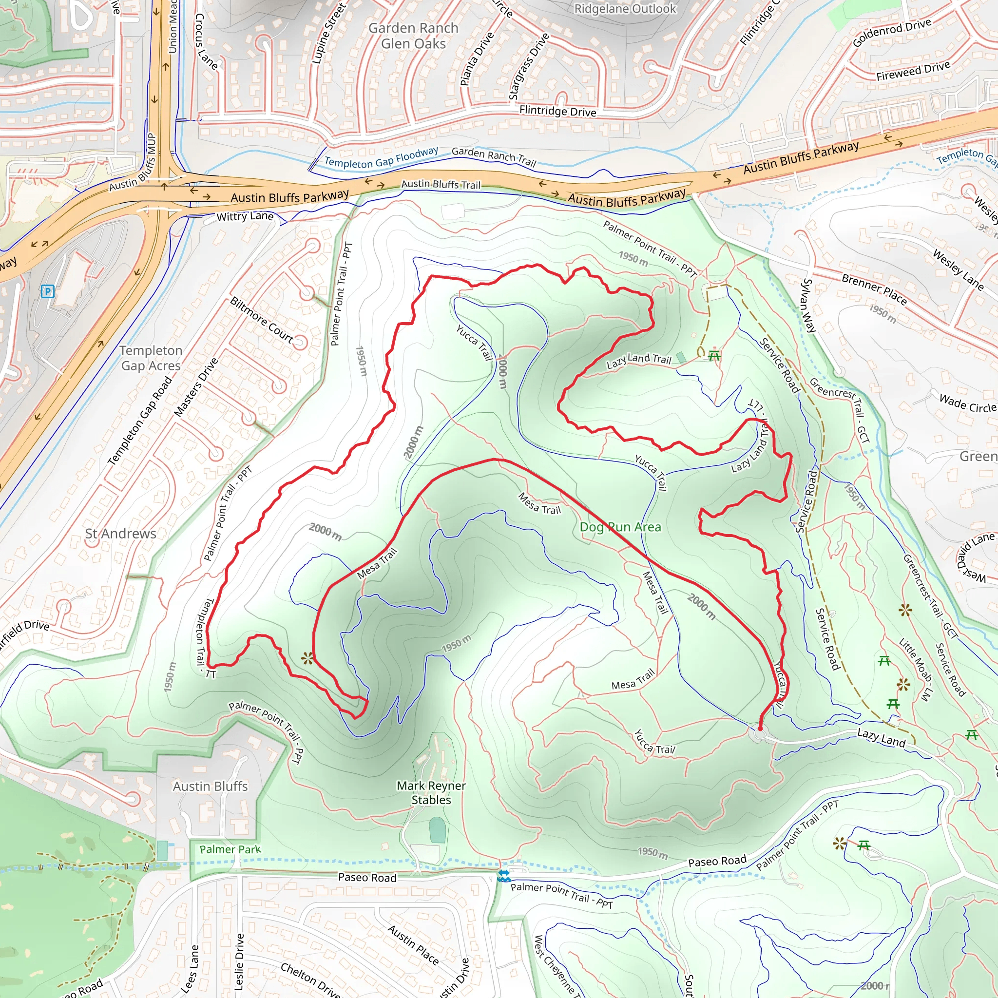 Templeton and Mesa Loop Trail mobile static map