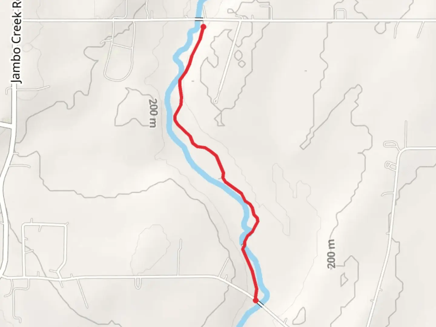 An image depicting the trail East Twin River via IAN and its surrounding area.