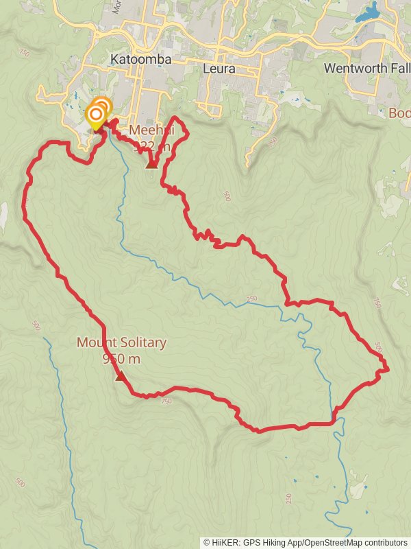 Kedumba Valley Circuit mobile static map