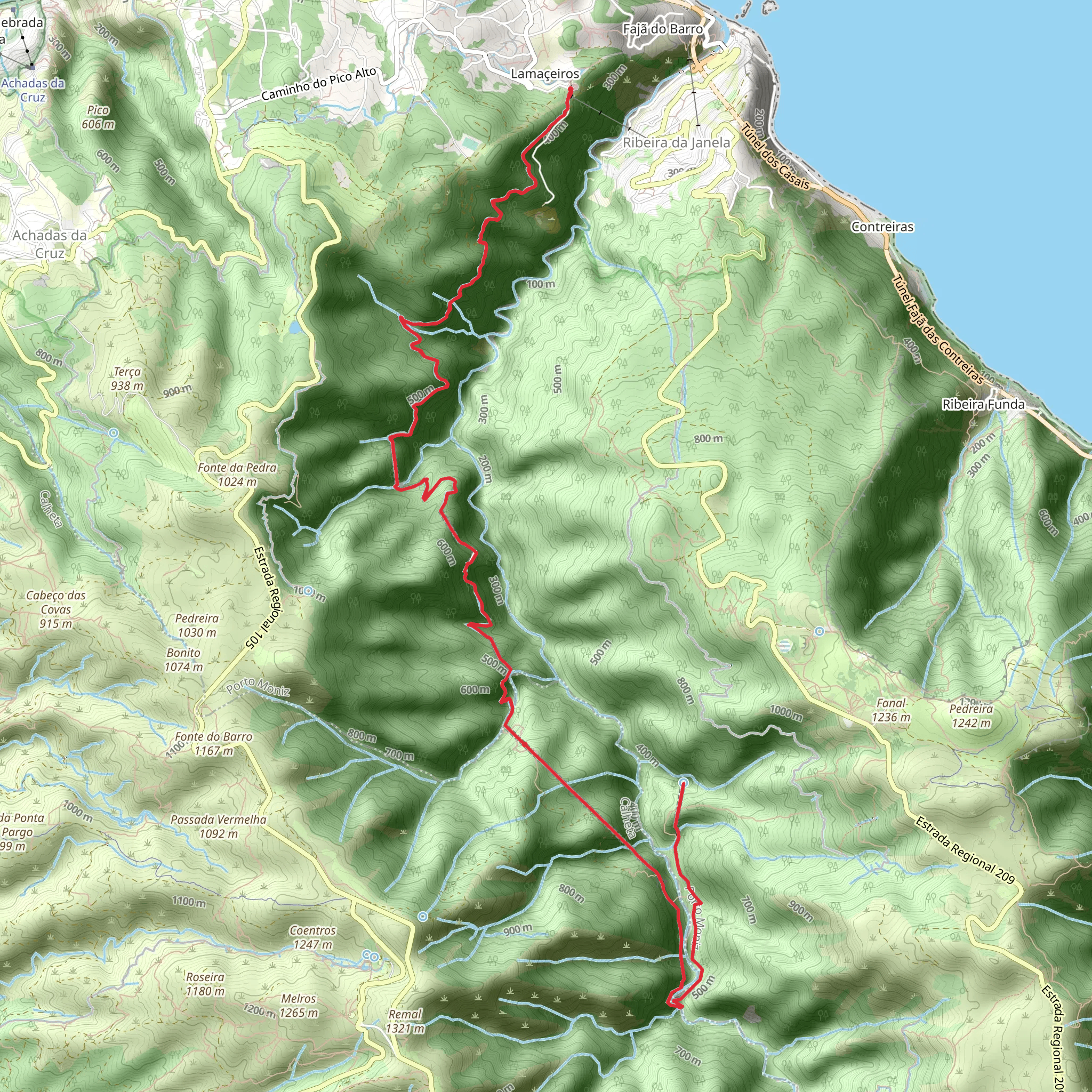 Levada da Ribeira da Janela mobile static map