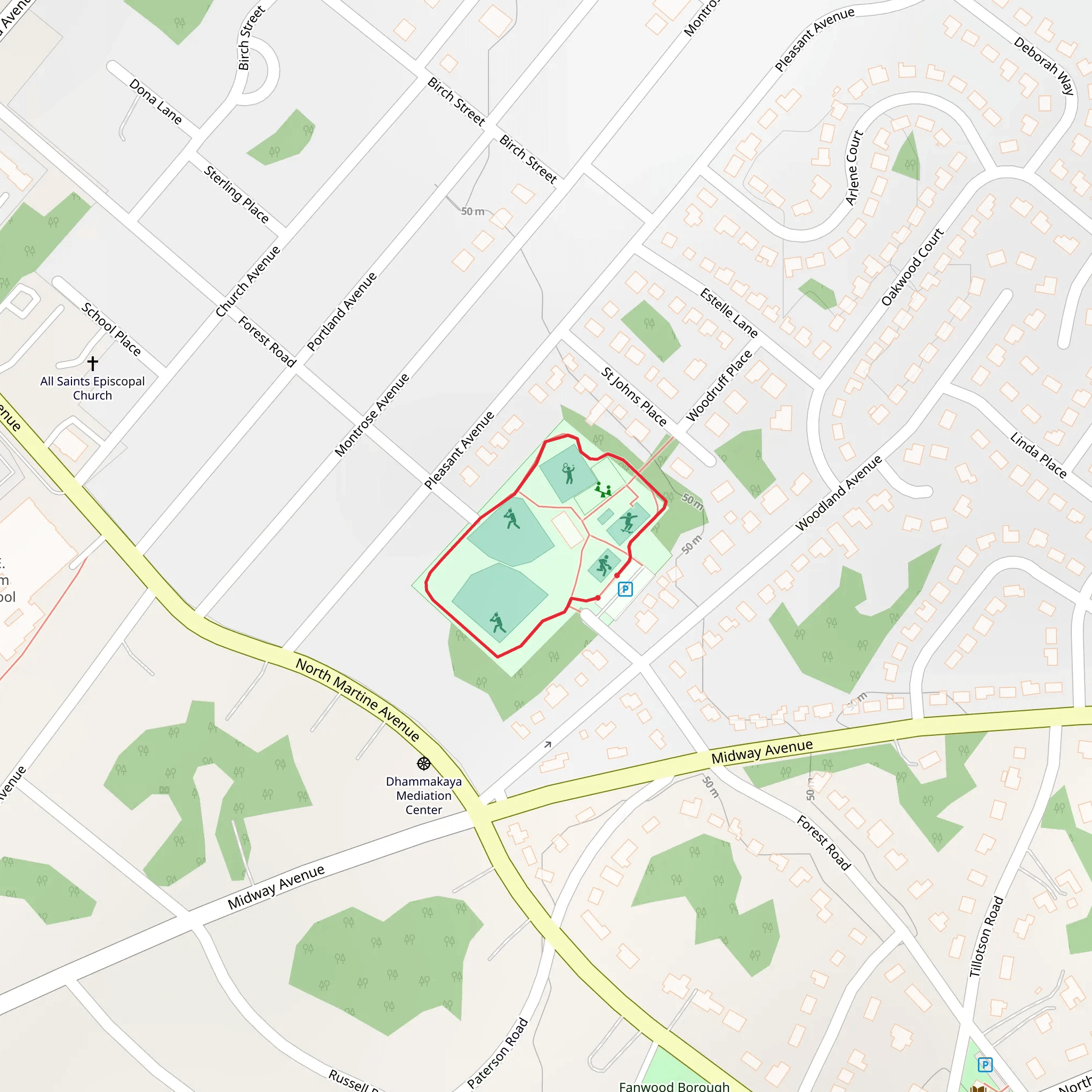 Fanwood Loop mobile static map