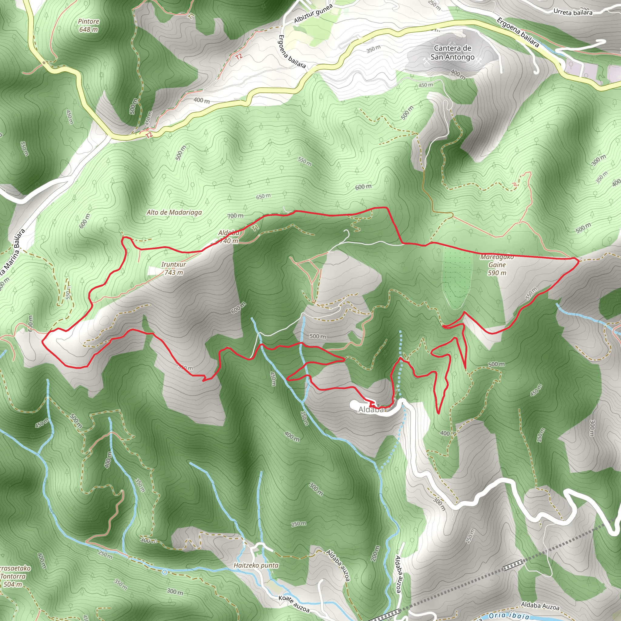 Around Intxurre PR GI 74 mobile static map