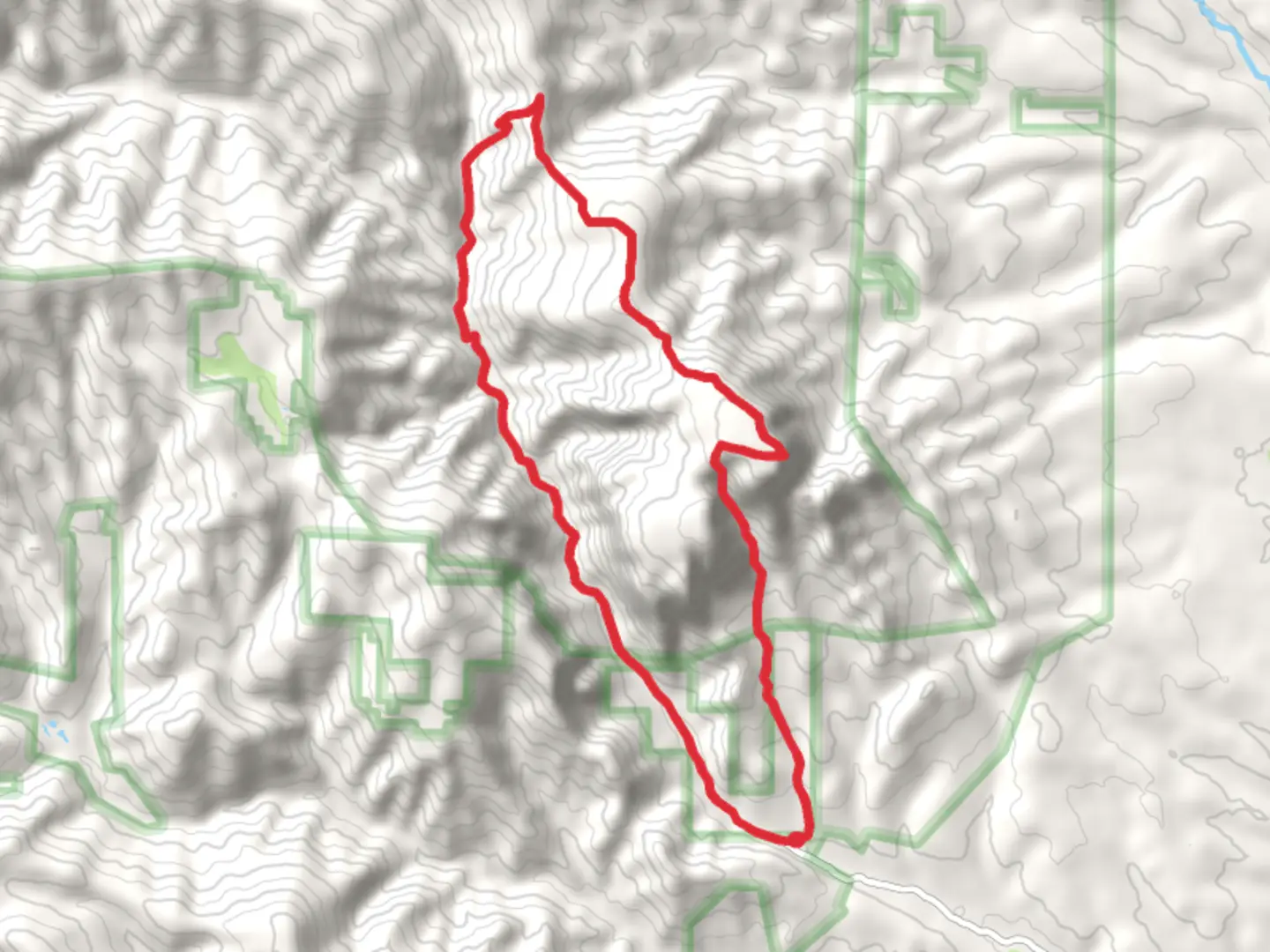 An image depicting the trail Hermit's Peak and Porvenir Canyon Loop Trail and its surrounding area.