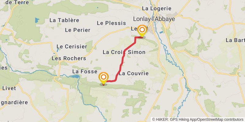 GR 22 - De Paris Au Mont Saint Michel alt 4 Map