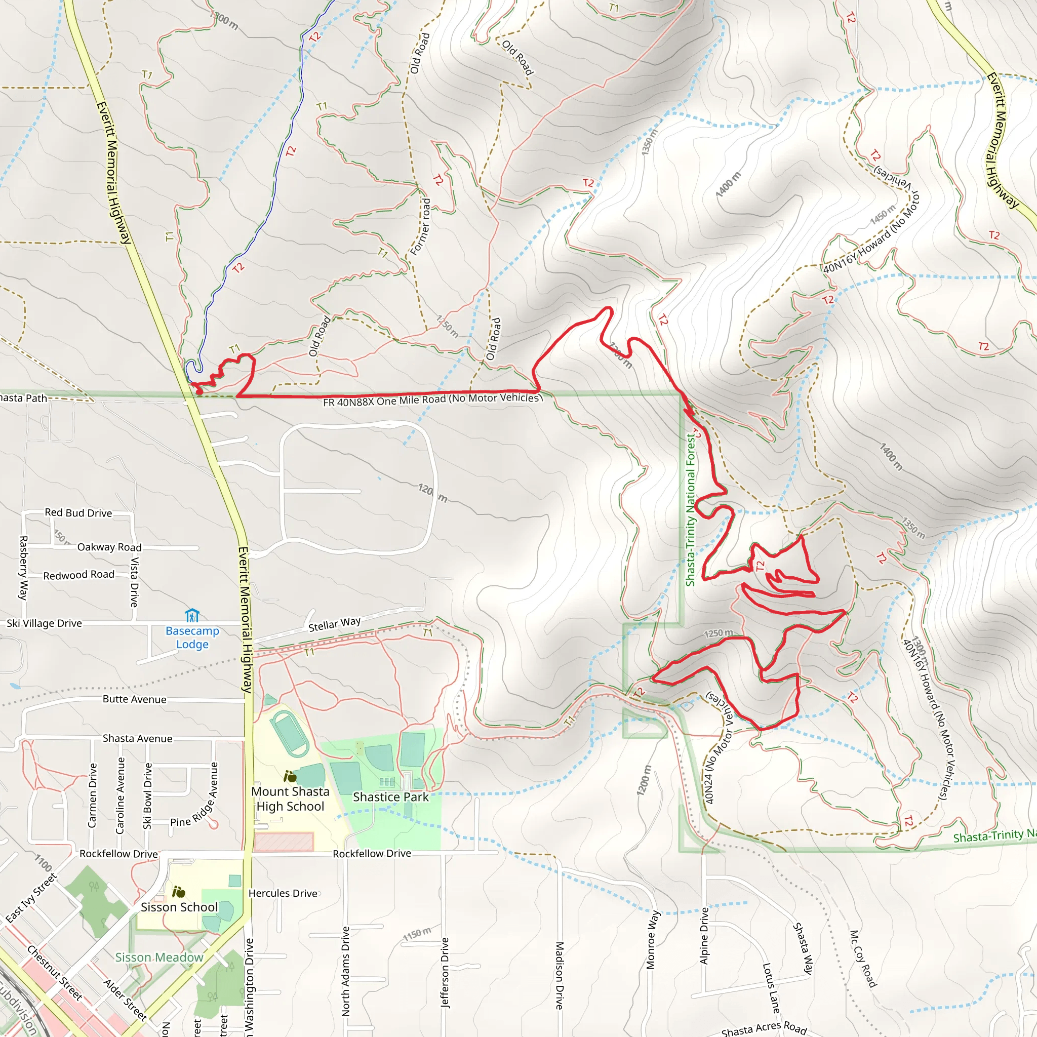 Gateway Trail and Marley Trail Loop mobile static map