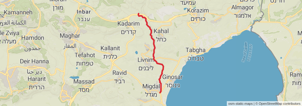 Israel National Trail stage 6 Map