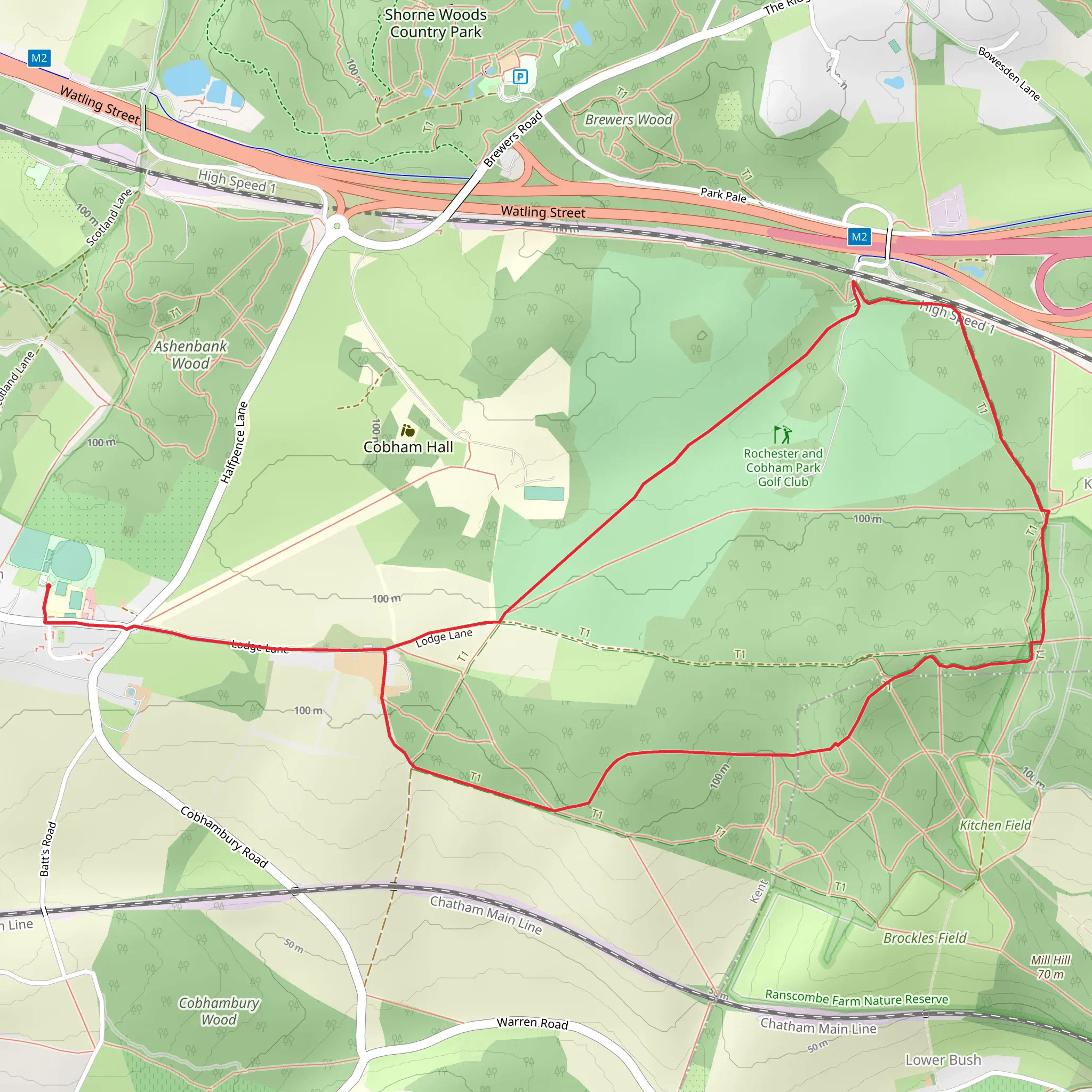 Cobham Park Loop mobile static map