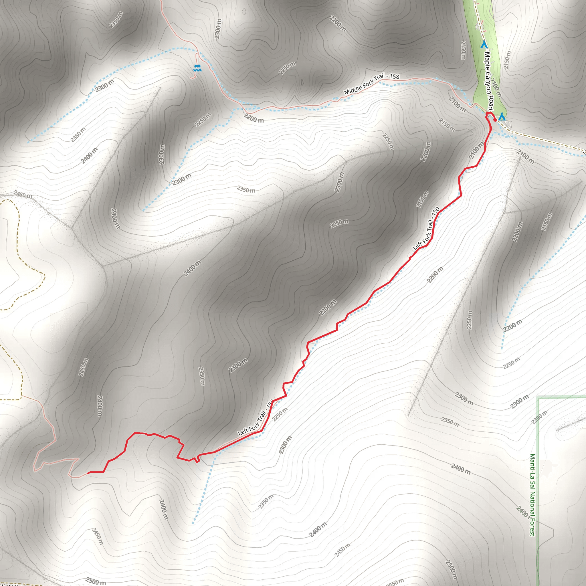 Left Pork Trail mobile static map