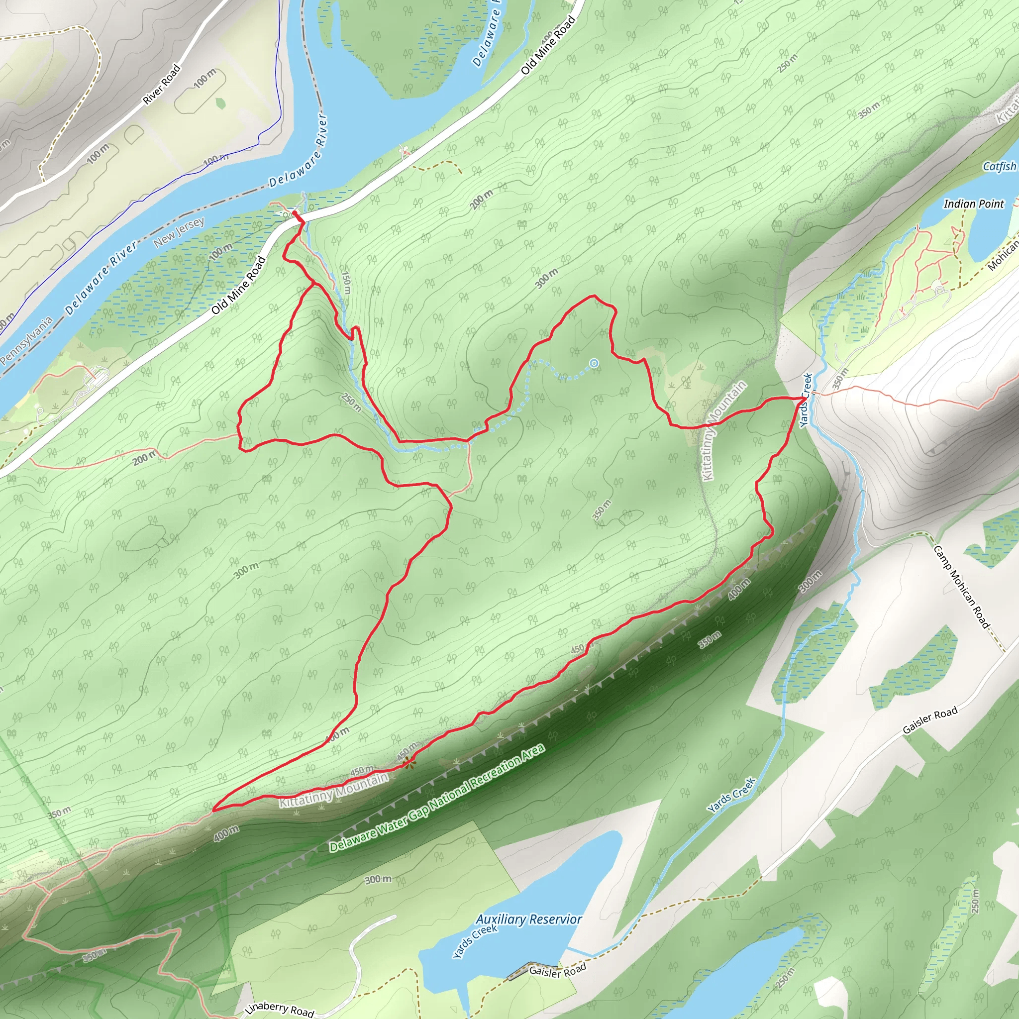 Kaiser Trail, Coppermine Trail and Lower Kaiser Spur Trail Loop mobile static map