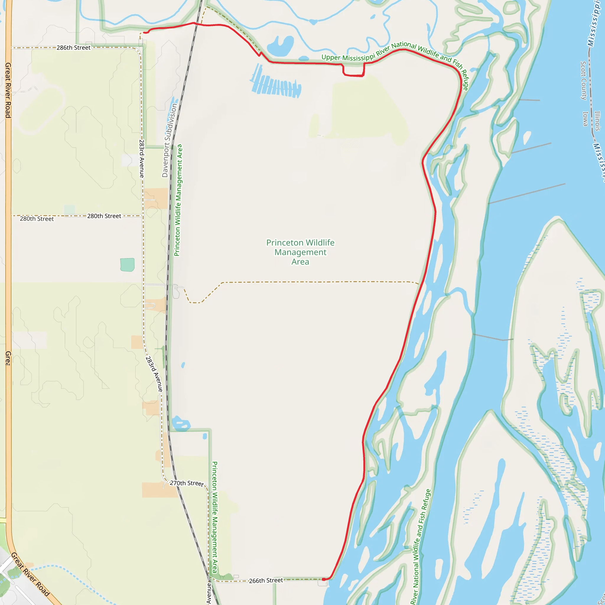 Princeton Wildlife Management Area Walk mobile static map