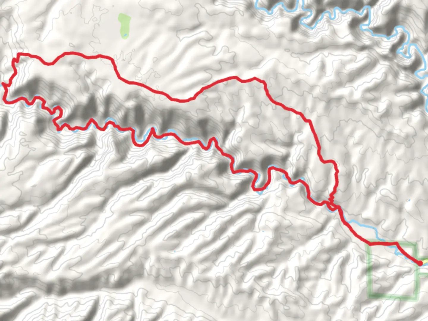An image depicting the trail West Fork Gila River and Hells Hole Loop Trail and its surrounding area.