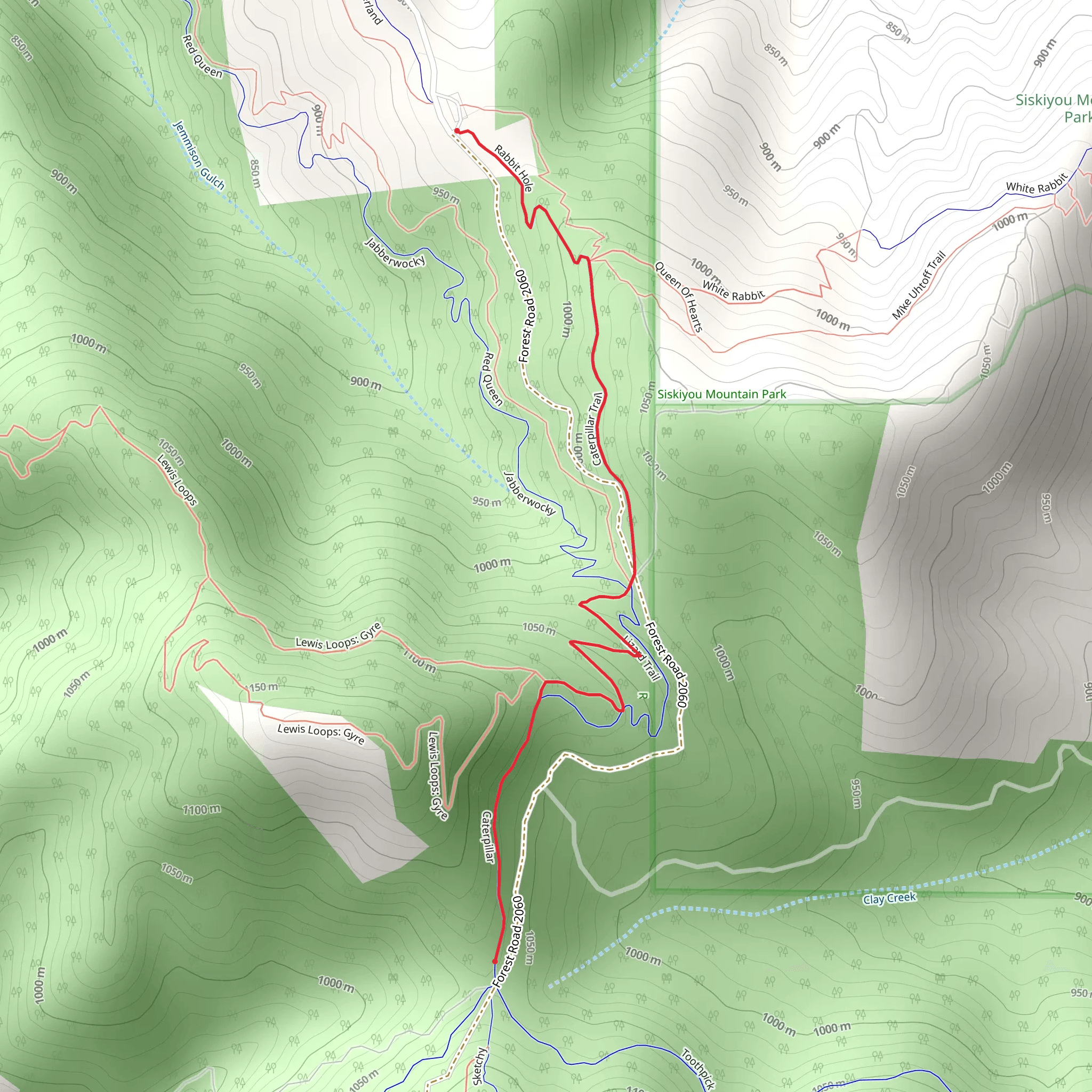 Caterpillar Trail mobile static map