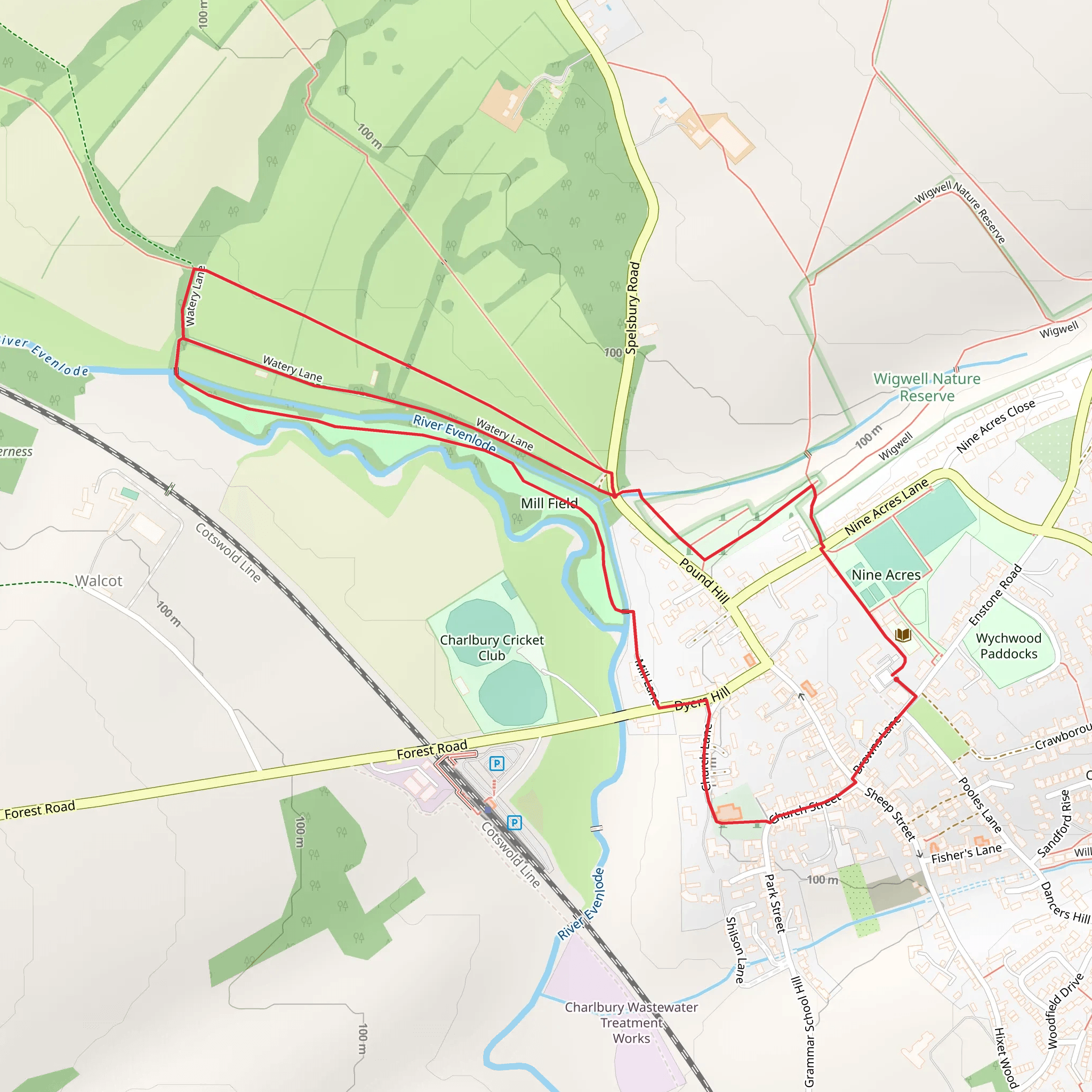 Circular - Mill Field mobile static map