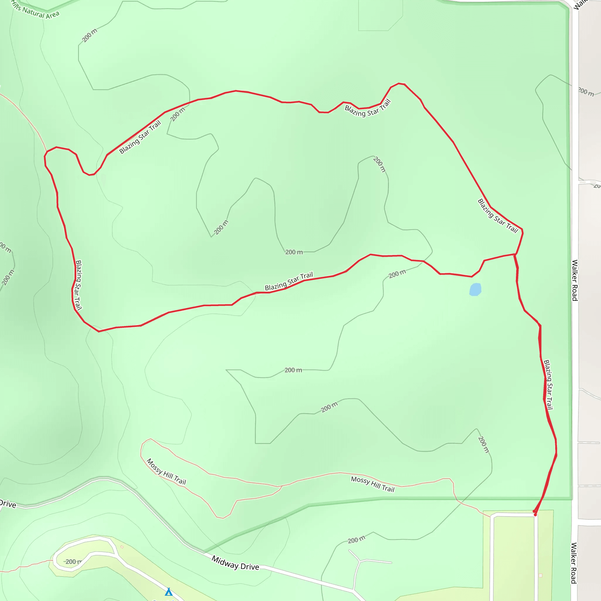 Blazing Star Loop Trail mobile static map