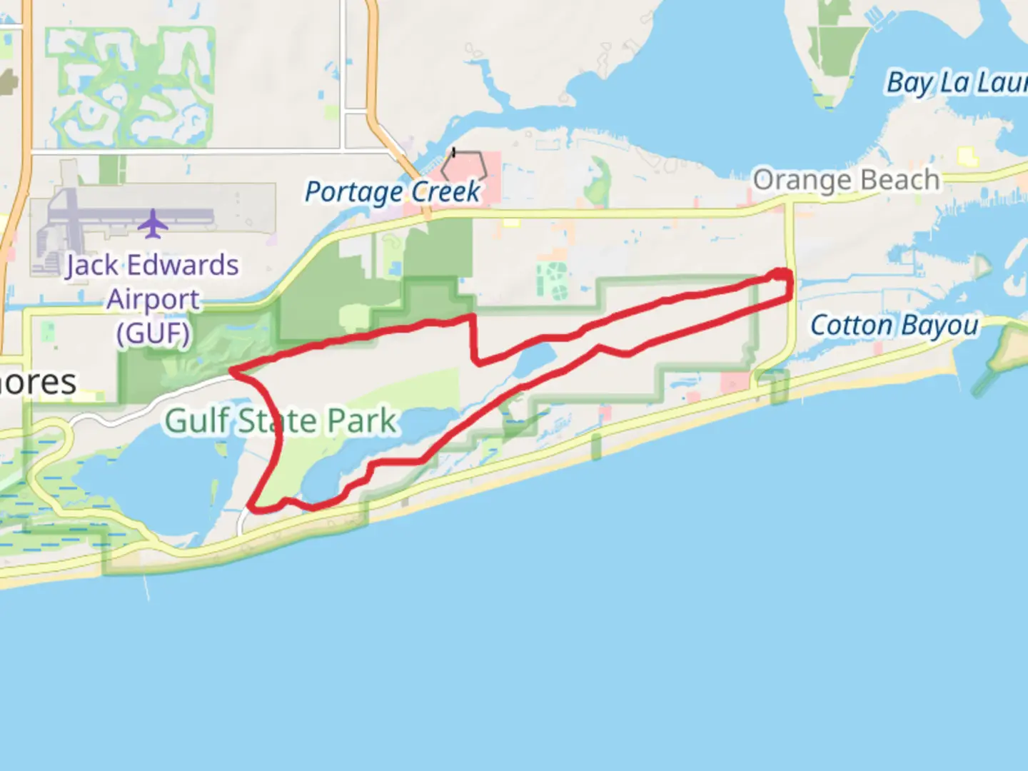 An image depicting the trail Lake Ridge, Gulf Oak Ridge and Rosemary Dunes Loop Trail and its surrounding area.