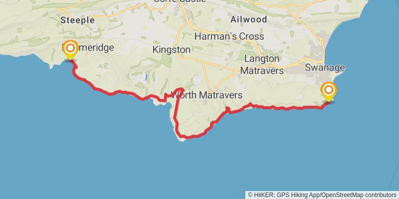 Plymouth to Dover Walk stage 18 Map