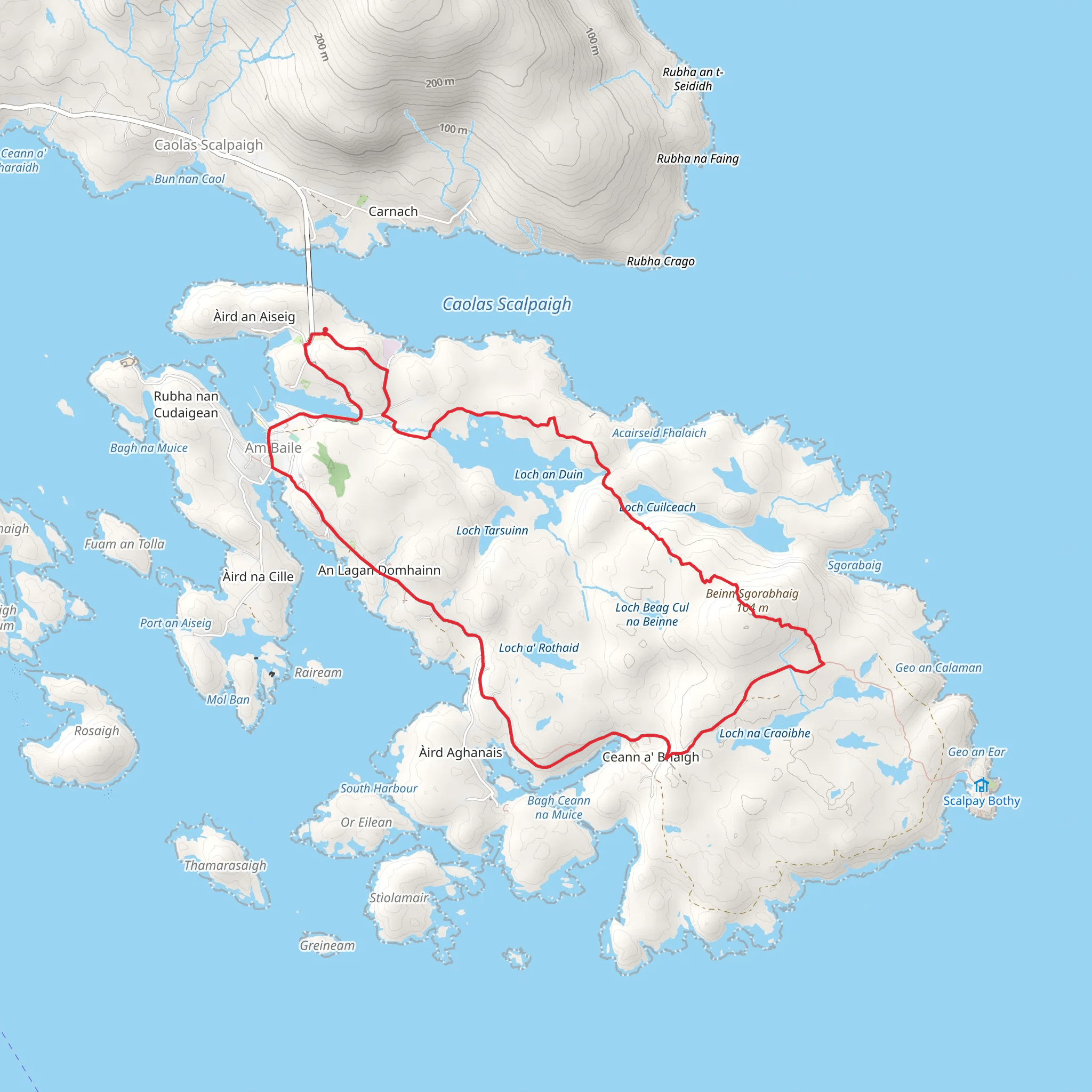 The Isle of Scalpay Circular - Harris mobile static map