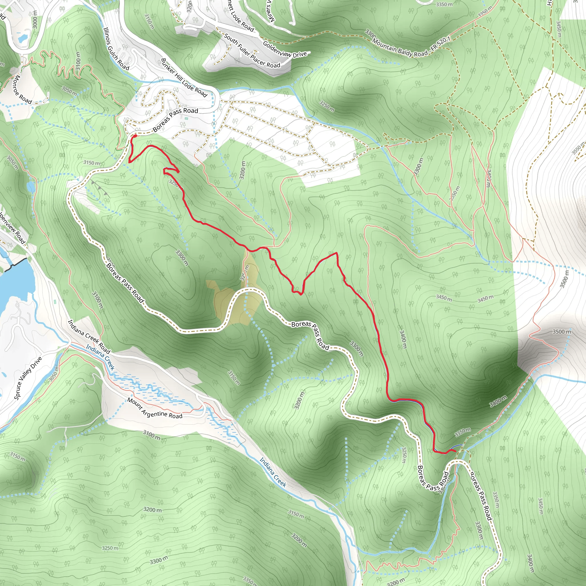 Baker's Tank Trail mobile static map