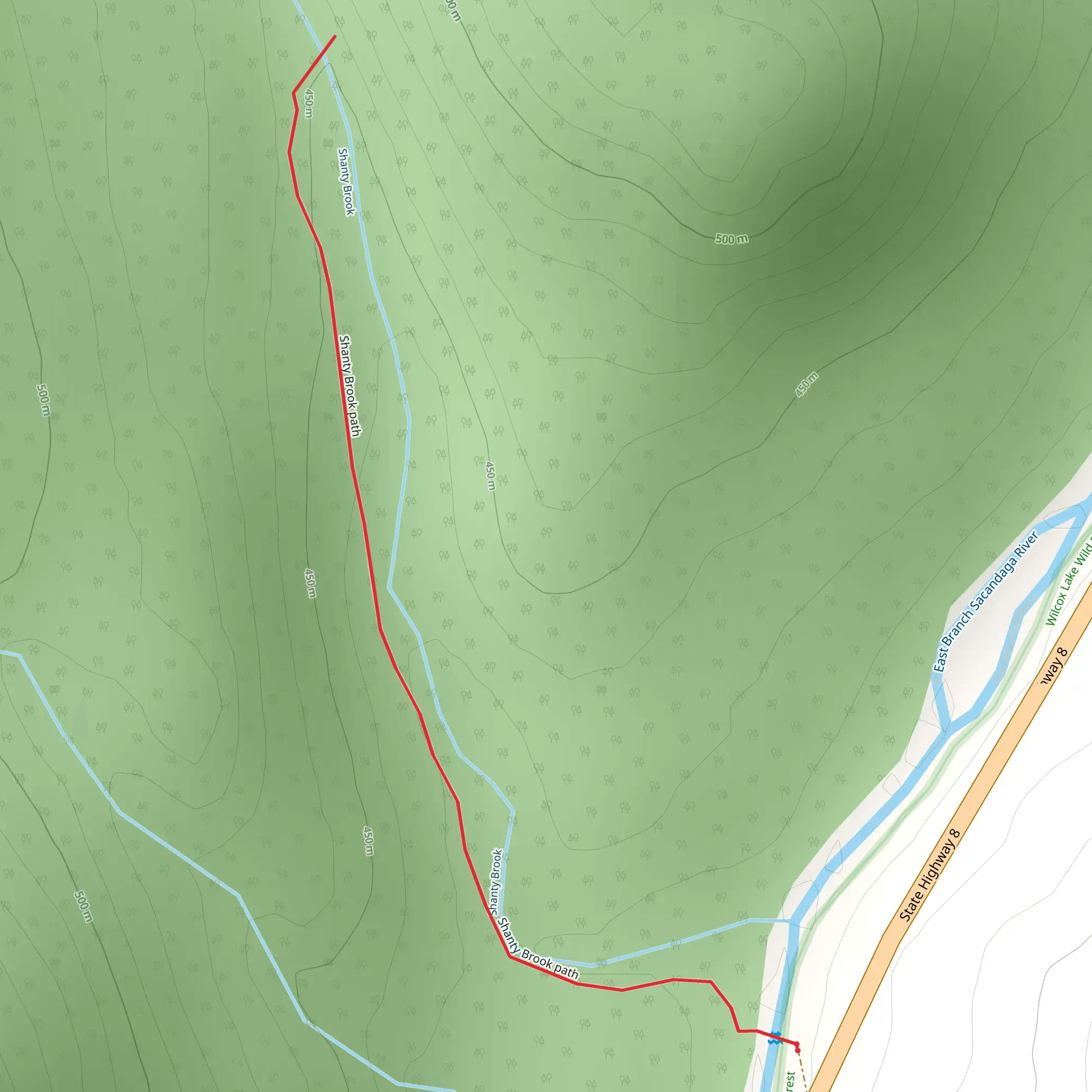 Shanty Brook Path mobile static map