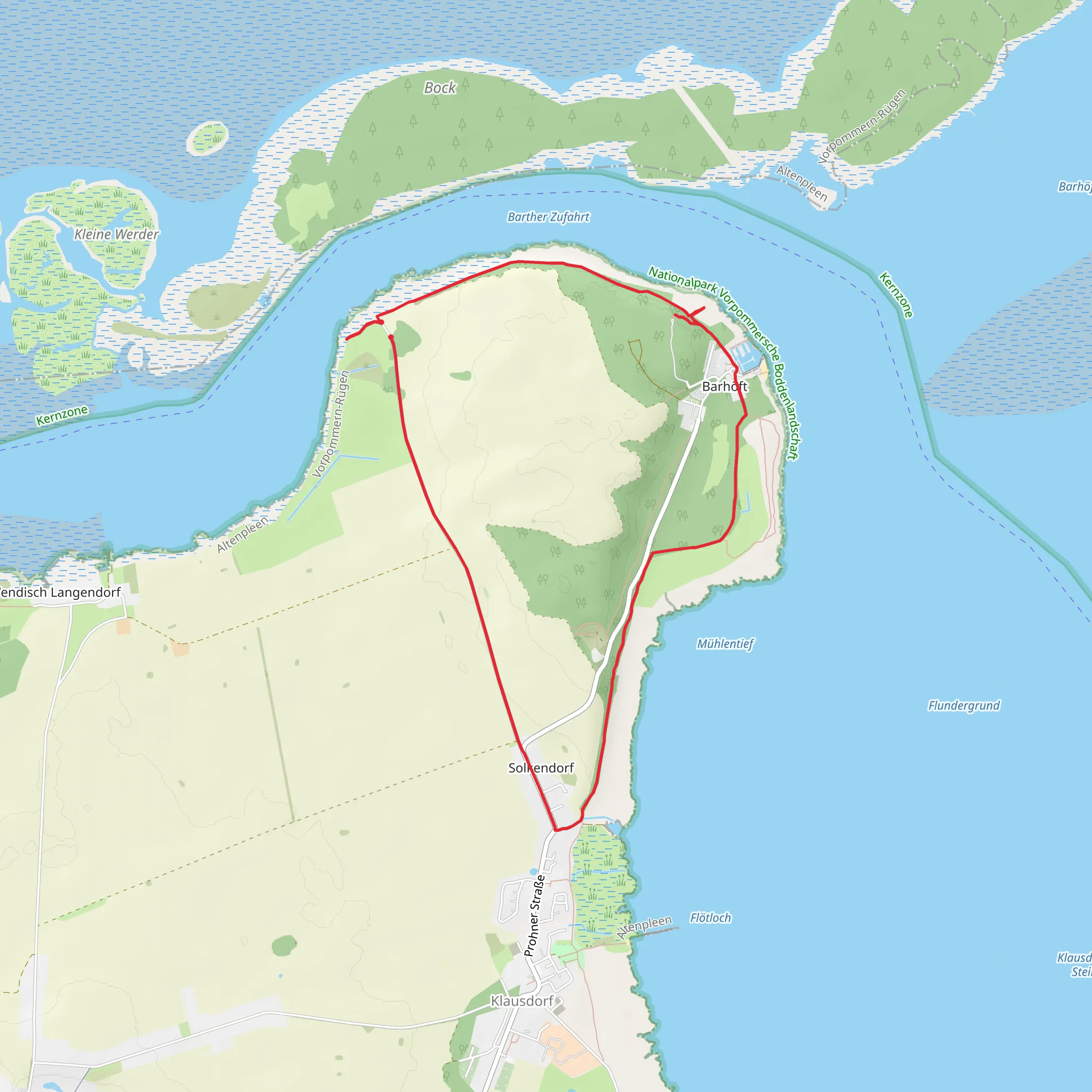 Aussichtsturm Barhöft via Bockweg mobile static map