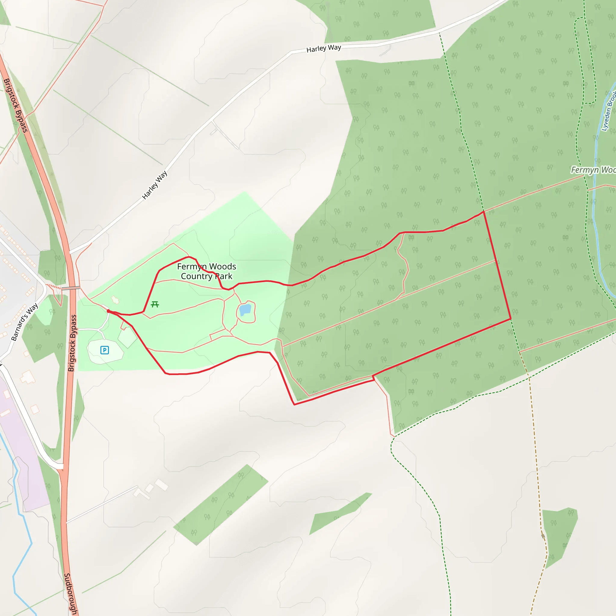 Fermyn Woods mobile static map