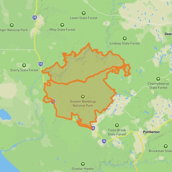 Greater Beedelup National Park mobile static map