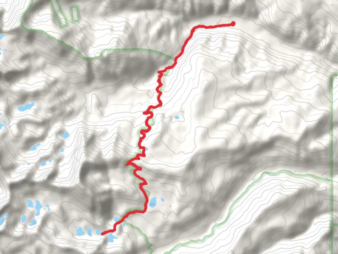 An image depicting the trail Willow Lake, Shelf Lake, Hatchet Lake and Frog Lake via Livingston Mill Castle Divide Trail and its surrounding area.