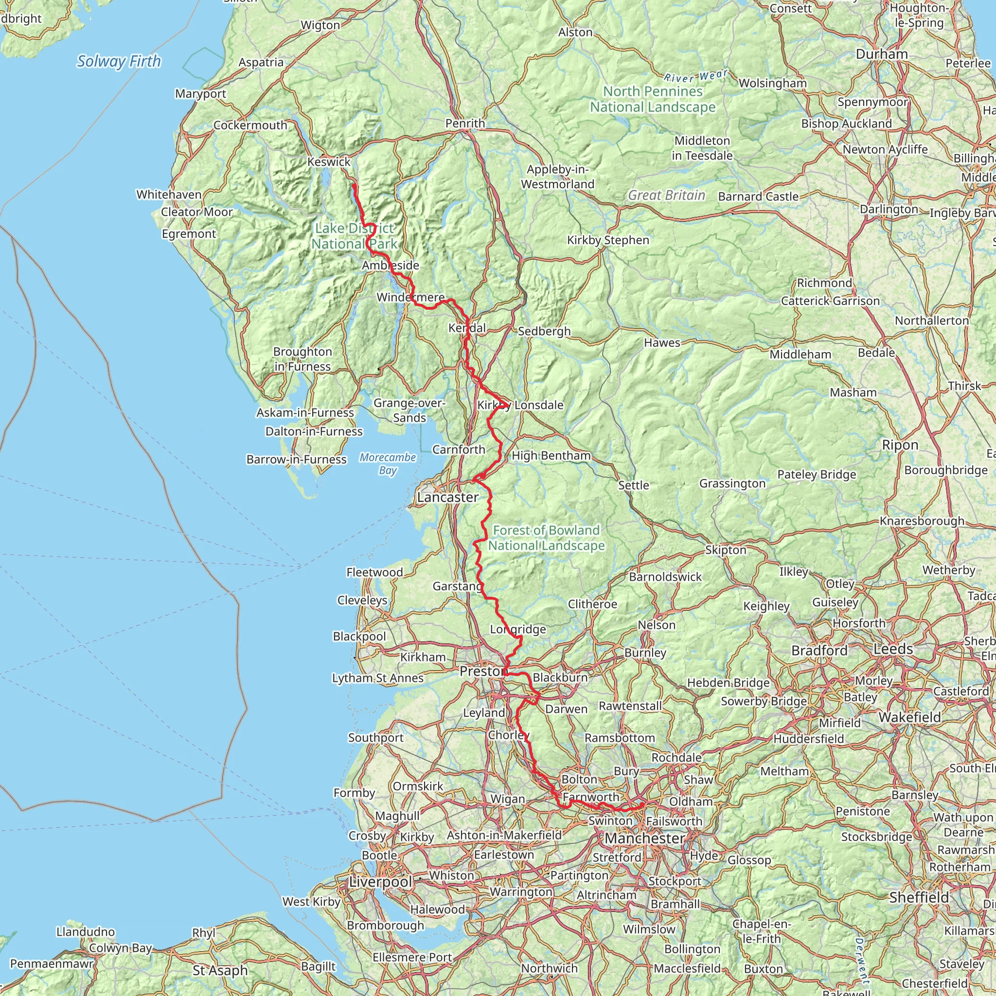 Thirlmere Way mobile static map