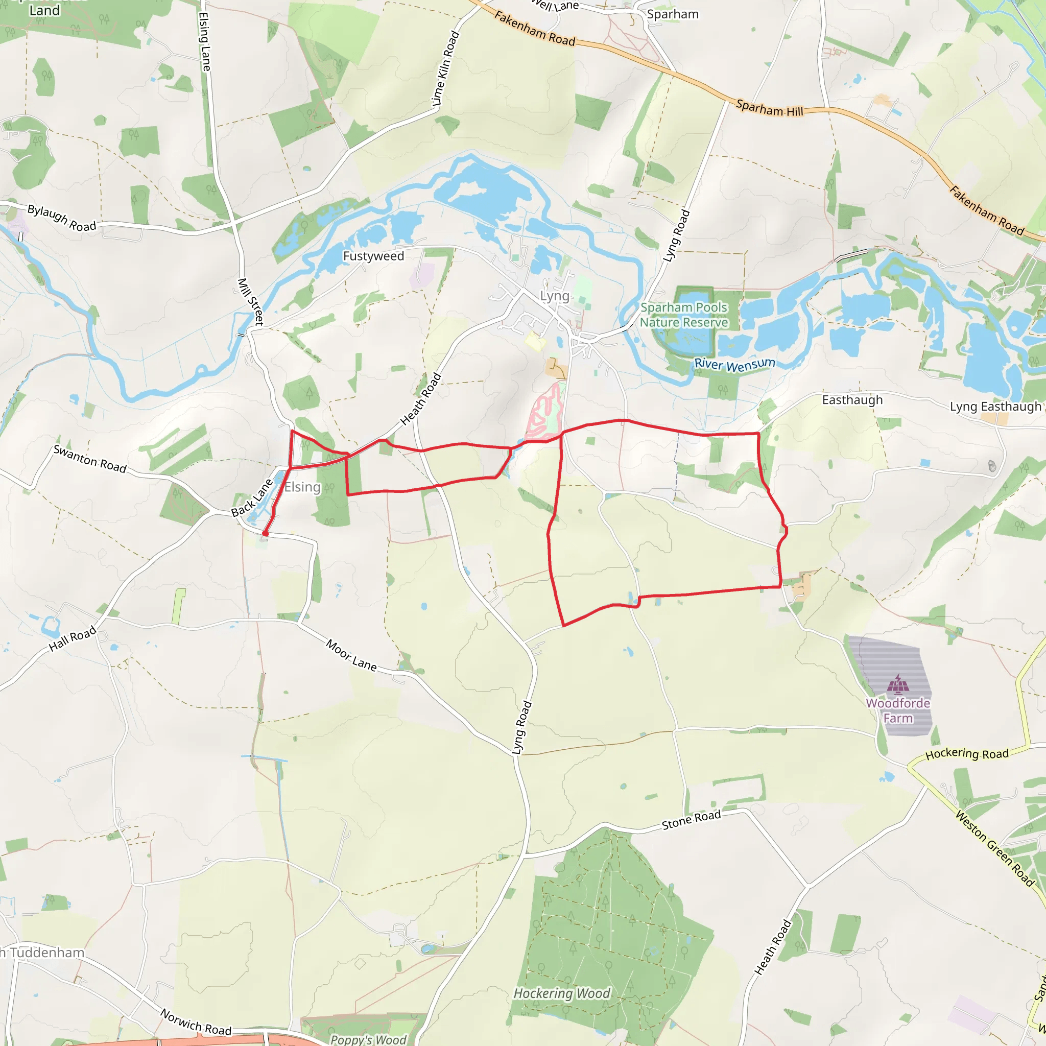 Big Plantation, Great Stone of Lying and 100 Year Wood mobile static map