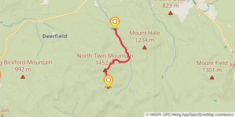 North Twin Spur via North Twin Trail stage 2 Map