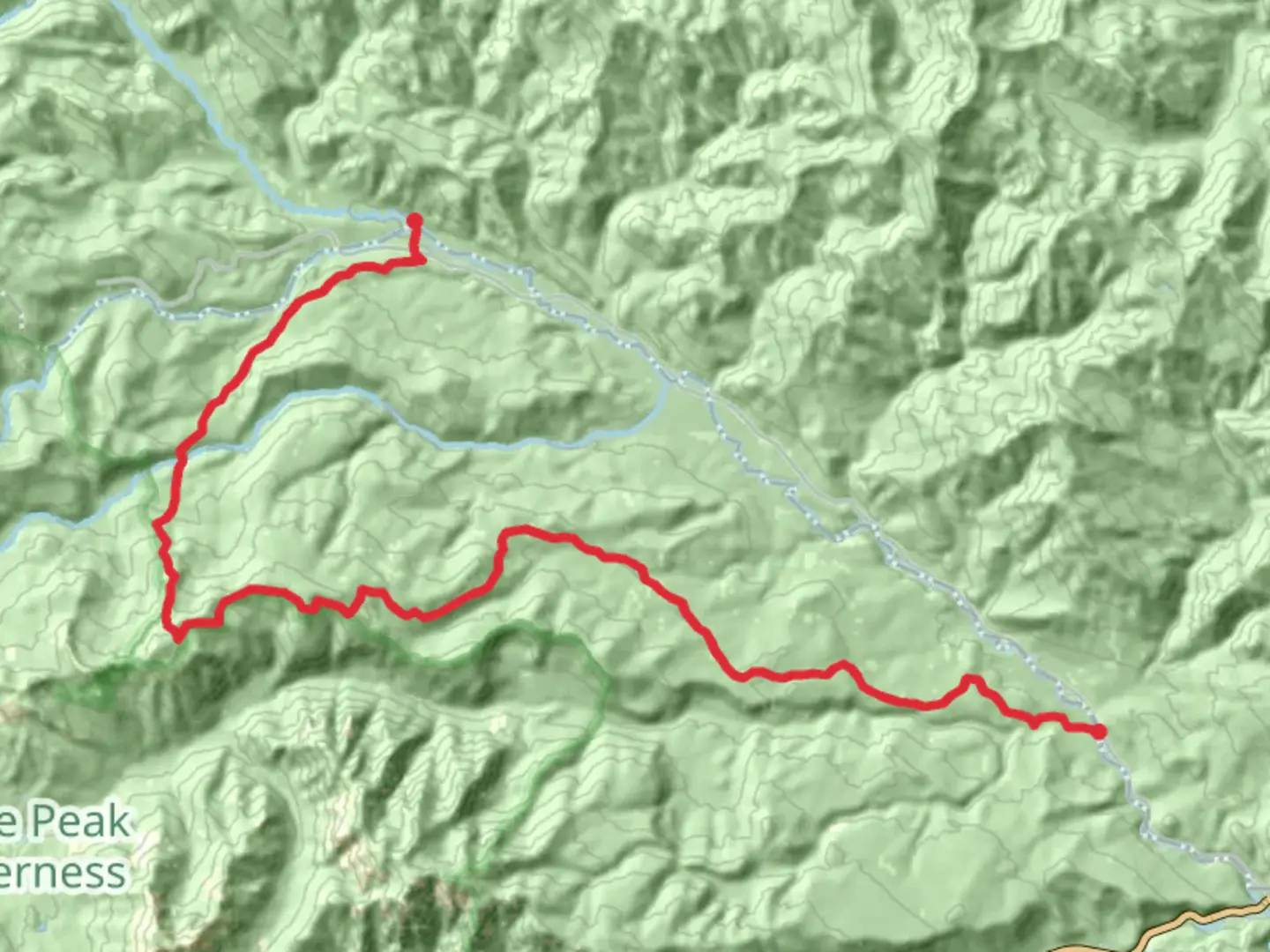 An image depicting the trail Middle Fork and Sand Creek Trail and its surrounding area.