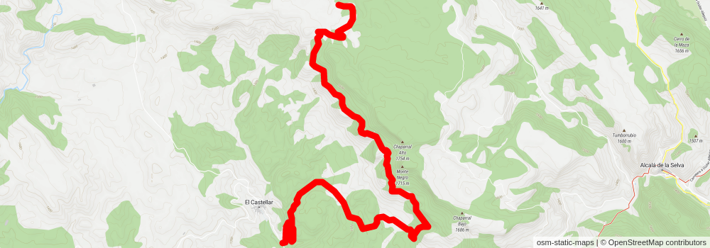 El Castellar - Mijares River Source PR TE 028b stage 2 Map